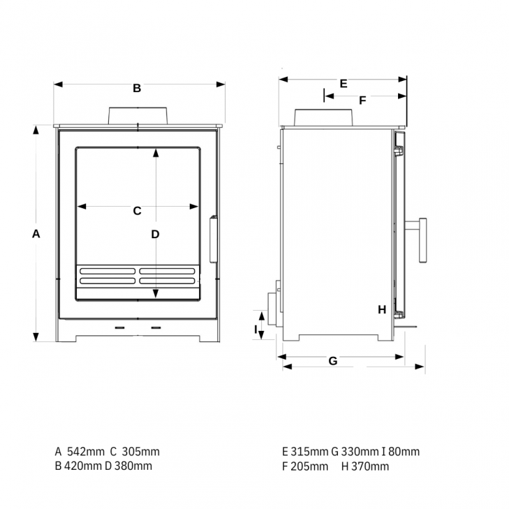 Portway Arundel Deluxe 5kw Multifuel Stove 4