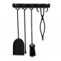 Matt Back Wall Hanging 4PC Fire Tool Set 1