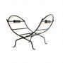 Folding Log Rack With Handles Black 1
