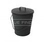 Black Metal Ash Bucket With Lid 1