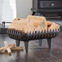Small Heavy Duty Cast Iron Log Basket 2