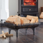 Large Heavy Duty Cast Iron Log Basket 2