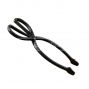 Cast Iron Scissor Tongs Matt Black 1