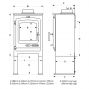 Portway P1 Contemporary 4.9kw Multifuel High Leg Black Stove 4