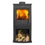 Portway P1 Contemporary 4.9 kw Multifuel Stove with Log Store 1