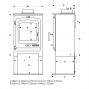 Portway P1 Contemporary 4.9 kw Multifuel Stove with Log Store 3