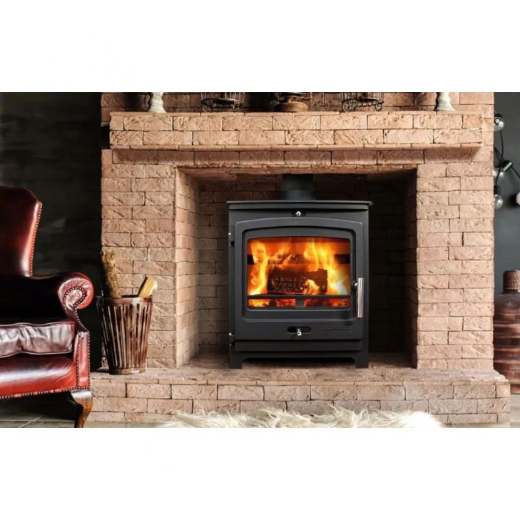 Portway P2 Contemporary 8kw Multifuel Standard Black Stove 3