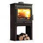 Portway P2 Contemporary 8kw Multifuel High Leg Black Stove 1