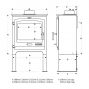 Portway P2 Contemporary 8kw Multifuel High Leg Black Stove 5