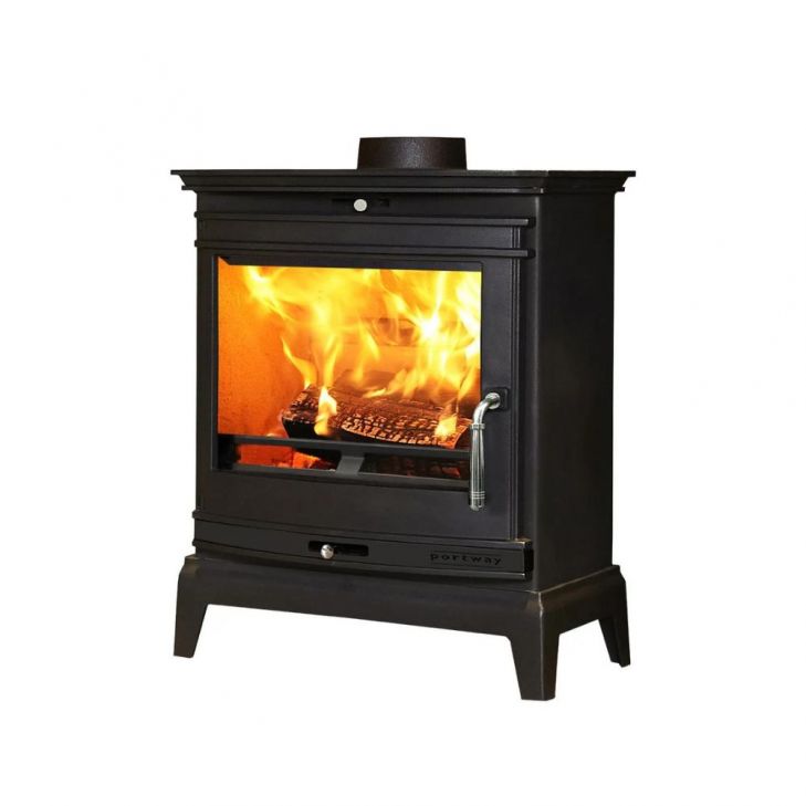 Portway Rochester 7 Multifuel Stove with Black Door Strip 1