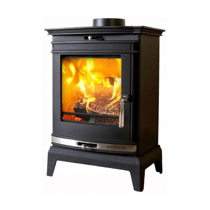 Portway Rochester 5 Multifuel Stove with Silver Door Strip 1