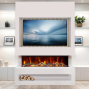 Celsi S1250 Media Wall White & Acoustic Oak 1