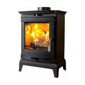 Portway Rochester 5 Multifuel Stove with Black Door Strip 1