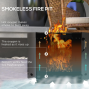 Smokeless 38cm Portable Fire Pit with Spark Screen & Poker – Low Smoke Wood Burning Stove for Garden & Camping – Dark Grey 3