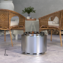 Stainless Steel Smokeless Fire Pit – 48.5cm Portable Wood Burning Bonfire Stove with Poker – Silver 6