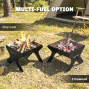 2-in-1 Portable Charcoal BBQ Grill & Camping Fire Pit – Tabletop Outdoor Cooker with Accessories & Carry Bag 6