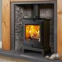 Portway Rochester 5 Wood Stove with Black Door Strip 2