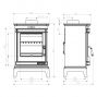 Portway Rochester 5 Wood Stove with Black Door Strip 4
